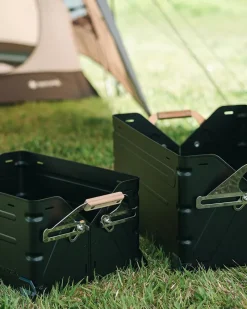 Snow Peak Festival: Stacking Shelf Container 50 In Black^ Containers