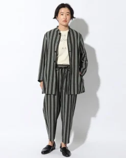 Snow Peak Hand-Woven Cotton Stripe Pants^ Bottoms