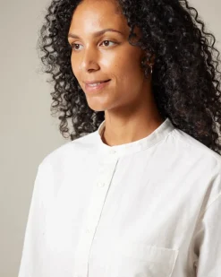 Snow Peak Organic Cotton Poplin Stand Collar Shirt^ Sale