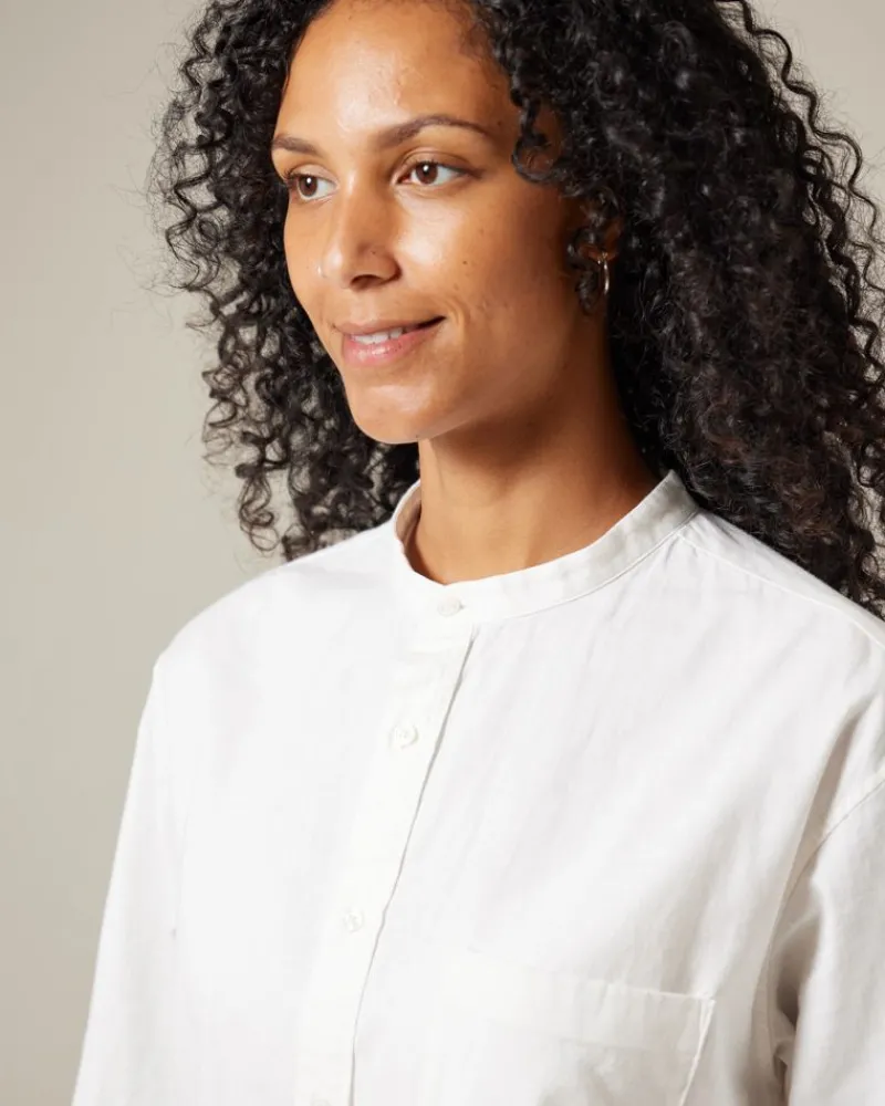 Snow Peak Organic Cotton Poplin Stand Collar Shirt^ Sale