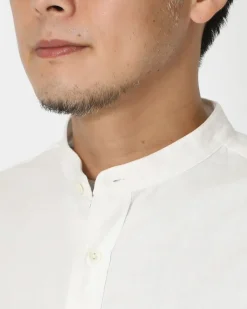 Snow Peak Organic Cotton Poplin Stand-Collar Shirt^ Tops