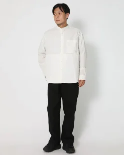 Snow Peak Organic Cotton Poplin Stand-Collar Shirt^ Tops