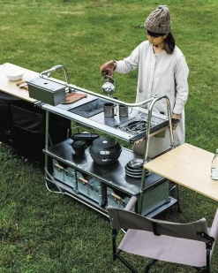 Snow Peak Stainless Kitchen Table^ Storage Stands