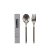 Snow Peak Titanium Fork & Spoon Set^ Utensils